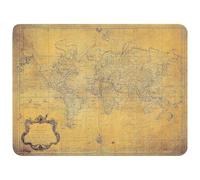 Silent Monsters Alfombrilla de ratón Ordenador 360 x 250 mm Mouse Pad Tela Mapa del Mundo,Antideslizante y silenciosa, para Gaming, Oficina, Home Office, Lavable, Enrollable, Cortada con láser
