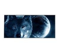 Silent Monsters Alfombrilla de ratón Ordenador XXL 900 x 400 mm, Mouse Pad Grande Tela, Lobo, Antideslizante y silenciosa, para Gaming, Oficina, Home Office, Lavable, Enrollable, Cosida