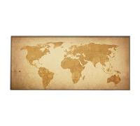 Silent Monsters Alfombrilla de ratón Ordenador XXL 900 x 400 mm, Mouse Pad Grande Tela, Mundo marrón, Antideslizante y silenciosa, para Gaming, Oficina, Home Office, Lavable, Enrollable, Cosida