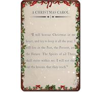 Silent Night Christmas Metal Sign Vintage Rustic Festive Decor 8 X 12 in