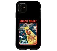 Silent Night Christmas UFO Sarcastic Retro Funny Adult Humor Carcasa para iPhone 11