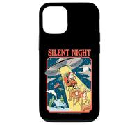 Silent Night Christmas UFO Sarcastic Retro Funny Adult Humor Carcasa para iPhone 12/12 Pro