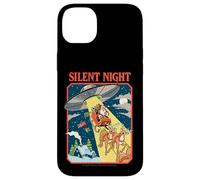 Silent Night Christmas UFO Sarcastic Retro Funny Adult Humor Carcasa para iPhone 14 Plus