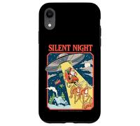 Silent Night Christmas UFO Sarcastic Retro Funny Adult Humor Carcasa para iPhone XR