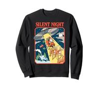 Silent Night Christmas UFO Sarcastic Retro Funny Adult Humor Sudadera