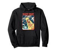 Silent Night Christmas UFO Sarcastic Retro Funny Adult Humor Sudadera con Capucha