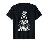 Silent Night Debug All Night - Nerd Xmas Camiseta