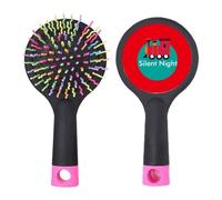 Silent Night Happy Art Deco Fashion Salon - Cepillo para desenredar el cabello, base acolchada