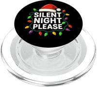 Silent Night Please Funny Christmas Sutil Bah Humbug PopSockets PopGrip para MagSafe