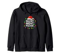Silent Night Please Funny Christmas Sutil Bah Humbug Sudadera con Capucha