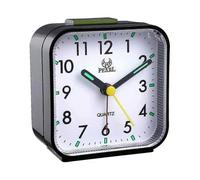 Silent Non-ticking Analog Alarm Clock, Gentle Wake Up, Beeps, Volume Up, Snooze And Operated Light Functions, Easy Setting, Black