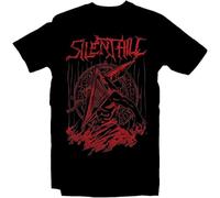 Silent Red Thing T Shirt Silent Hill Pyramid Head Heavy Metal Band tee Horror Shirt Video Game Shirt Movie Retro tee for Men Black M