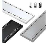 Silent - Sistema de riel doble para cortina, montaje de techo de aluminio ajustable de 1 a 5 m, fuerte e ideal para dormitorio, hospital, sala de estar, color blanco (2,4 m)