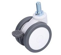 Silent Universal Caster Wheels 75mm (3in) | M12 Thread TPR Rubber Replacement Casters for Workbenches/Art Tables/Furniture | Noise Reduction & Vibration Minimized