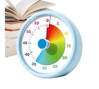 Silent Visual Kitchen Timer - 4.05x1.77in Rainbow Disk Countdown Clock | Time Management Tool For Classroom, Home Kitchen, Bedroom, Library, Office Desk, Gym, Study Room, Exercise Training, Cooking