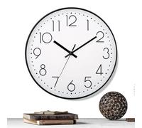 Silent Wall Clock, 10-Inch Battery-Operated Time Display, Non-Ticking Decorative Clock, 25.4cm, for Homeowners, Renters, Nursery, Kitchen, Bathroom, Gym, Office, and Classroom Uninterrupted Sleep