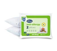 Silentnight Almohadas Suaves antialérgicas, Paquete de 2 Almohadas de Apoyo Suave con Fibras hinchables, Ideales para Personas Que Duermen Boca Abajo y Boca Abajo, hipoalergénicas y Lavables a