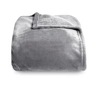 Silentnight Manta de Forro Polar Supersuave, Manta versátil y esponjosa para Cama, sofá y sofá, Hecha de Forro Polar cálido y Acogedor súper Suave, Color carbón, 130 x 150 cm