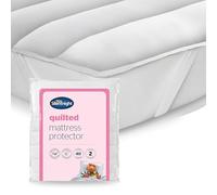 Silentnight Protector de colchón Acolchado, de Lujo, Suave, Acogedor, con Correas elásticas de Ajuste Extra Profundo, hipoalergénico, súper Suave y Lavable a máquina, tamaño Doble