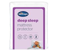 Silentnight Protector de colchón para dormir profundo. Funda protectora de cama acolchada supersuave con correas elásticas ajustables extra profundas, fácil ajuste, lavable a máquina e hipoalergénico,