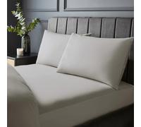 Silentnight Sábana Bajera de algodón Puro, Suave al Tacto, 200 Hilos, Extra Profunda de 40 cm, Transpirable, Esquinas elásticas, Lavable a máquina, Color Gris Claro, tamaño Super King