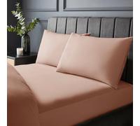 Silentnight Sábana Bajera de algodón Puro, Suave al Tacto, 200 Hilos, Extra Profunda de 40 cm, Transpirable, Esquinas elásticas, Lavable a máquina, Color Rosa Oscuro, tamaño Super King