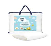 Silentnight Safe Nights - Almohada Transpirable para Cama de Cuna, Almohada para bebé con Laterales de Malla para Dormir cómodo y Fresco, hipoalergénica y Lavable a máquina, Color Blanco