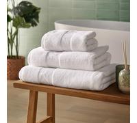 Silentnight Toalla de Mano de algodón de Lujo, lujosamente Suave y súper Absorbente, Toalla de Pelo Profundo, 100% algodón BCI, Toalla de Mano con Borde gofre Texturizado, 90 x 50 cm, Lavable a