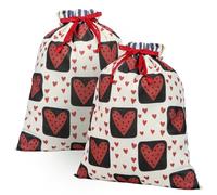 silenwest 2 bolsas de regalo de lona con cordón, 20 x 16 pulgadas, para bodas, despedidas de soltera, aniversario (corazón)