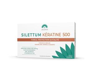 Silettum Queratina 500 Caja de 40 Comprimidos | Protege, Estructura y Realza el Cabello | Para Cabellos Sobreexigidos y Dañados | Laboratoire Jaldes