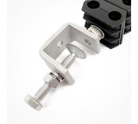 Silex | Grapa Doble Ext 2xRG-8-RG214-3/8" SXCL382E2 | Fijación exterior para cable coaxial/radiante | Instalación en mástil y bandeja | Para técnicos RF | pack de 5 unds