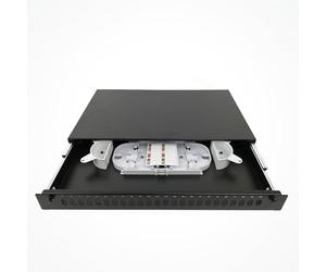 Silex | PatchPanel Fibra Óptica 1U para Rack 19” | Gestión Profesional de Redes FTTH y CPD | Incluye Frontal 24 Puertos SC y Portafusiones | Adaptadores SC No Incluidos | Uso Telecom