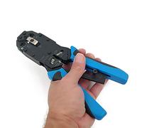 Silex Tenaza Crimpadora RJ45 | Alicate Profesional para Crimpar Conectores RJ9, RJ11, RJ45, RJ49 | Herramienta de Alta Precisión para Redes Voz/Datos y Ethernet