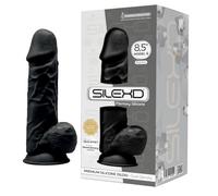 Silexd - modelo 1 pene realistico silicona premium silexpan negro 21.5 cm