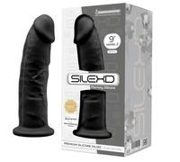 Silexd - modelo 2 pene realistico silicona premium silexpan negro 23 cm