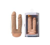 SILEXD Model 1 Doble Dildo Vibrador (7"+8") - Silicona SILEXPAN, 10 Modos Vibración, Mando a Distancia LRS, Recargable USB