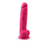 SILEXD - MODELO 1 PENE REALISTICO SILICONA PREMIUM SILEXPAN FUCSIA 38 CM