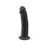 SILEXD Model 2 (6") Dildo Realista Negro - Silicona Termorregulable Doble Densidad SILEXPAN, Base Ventosa, Eco-Friendly, 15.5cm