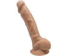 SILEXD - MODELO 1 PENE REALISTICO SILICONA PREMIUM SILEXPAN CARAMELO 17.5 CM