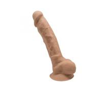 SILEXD - MODELO 1 PENE REALISTICO SILICONA PREMIUM SILEXPAN CARAMELO 17.5 CM