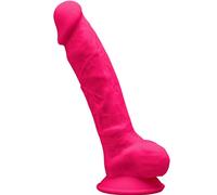 SILEXD - MODELO 1 PENE REALISTICO SILICONA PREMIUM SILEXPAN FUCSIA 17.5 CM