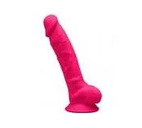 SILEXD - MODELO 1 PENE REALISTICO SILICONA PREMIUM SILEXPAN FUCSIA 17.5 CM