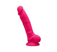SILEXD - MODELO 1 PENE REALISTICO SILICONA PREMIUM SILEXPAN FUCSIA 17.5 CM