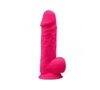 SILEXD - MODELO 1 PENE REALISTICO SILICONA PREMIUM SILEXPAN FUCSIA 21.5 CM