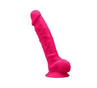 SILEXD - MODELO 1 PENE REALISTICO SILICONA PREMIUM SILEXPAN FUCSIA 23 CM