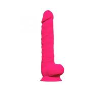 SILEXD - MODELO 1 PENE REALISTICO SILICONA PREMIUM SILEXPAN FUCSIA 38 CM