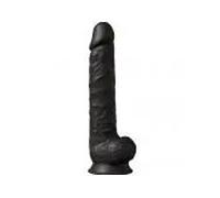 SILEXD - MODELO 1 PENE REALISTICO SILICONA PREMIUM SILEXPAN NEGRO 38 CM