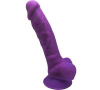 SILEXD - MODELO 1 PENE REALISTICO SILICONA PREMIUM SILEXPAN VIOLETA 17.5 CM