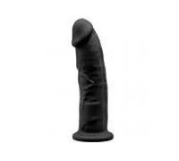 SILEXD - MODELO 2 PENE REALISTICO SILICONA PREMIUM SILEXPAN NEGRO 23 CM