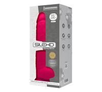 SILEXD - MODELO 1 PENE REALISTICO SILICONA PREMIUM SILEXPAN FUCSIA 38 CM